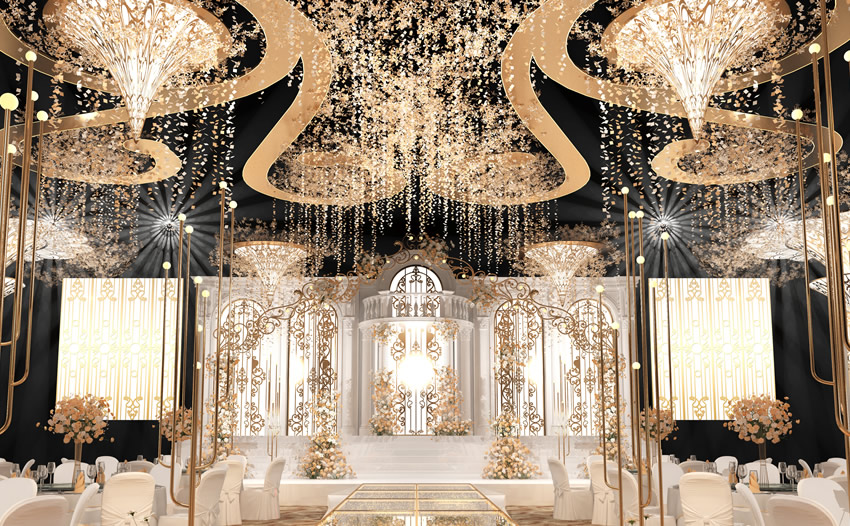 禄丰花木兰喜事汇金色大厅效果展示